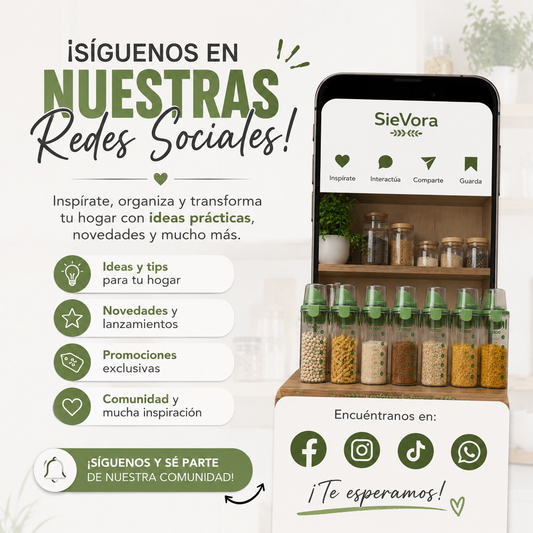 Pack de Contenedores SieVora: Transforma el caos de tu alacena en orden profesional